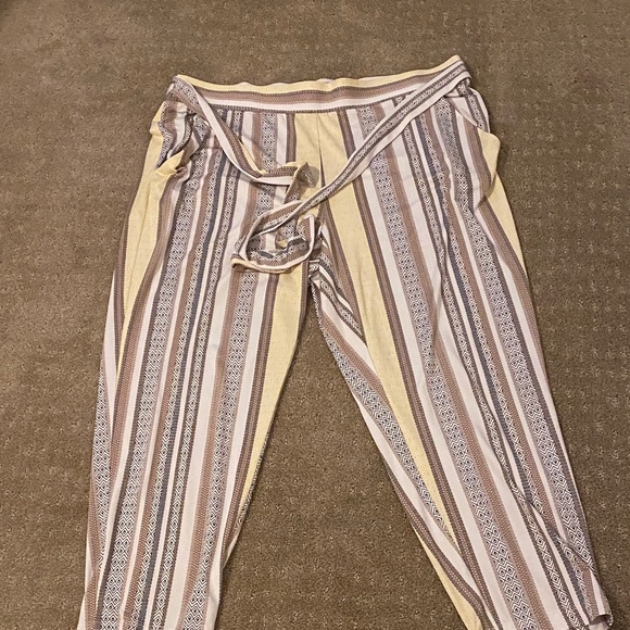 NYC Pants - NYC Patterned Beige and Brown Fabric